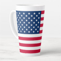 Patriotic USA Flag Latte Tasse