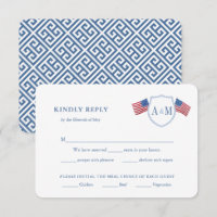 Patriotic USA Flag Meetingoptionen Hochzeit RSVP