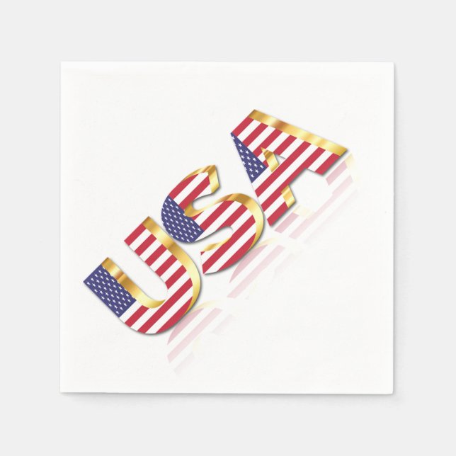 Patriotic USA Flag Napkins Serviette (Vorderseite)