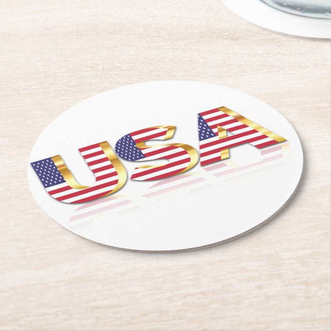 Patriotic USA Flag Paper Untersetzer (Angewinkelt)