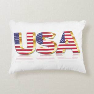 Patriotic USA Flag Pillow Dekokissen