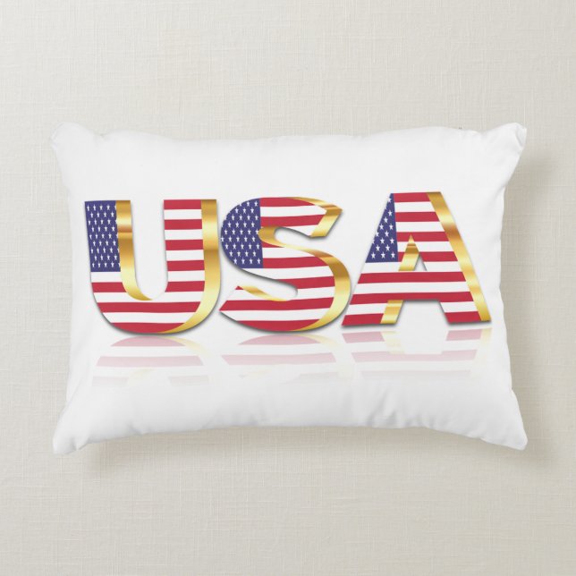 Patriotic USA Flag Pillow Dekokissen (Vorderseite)