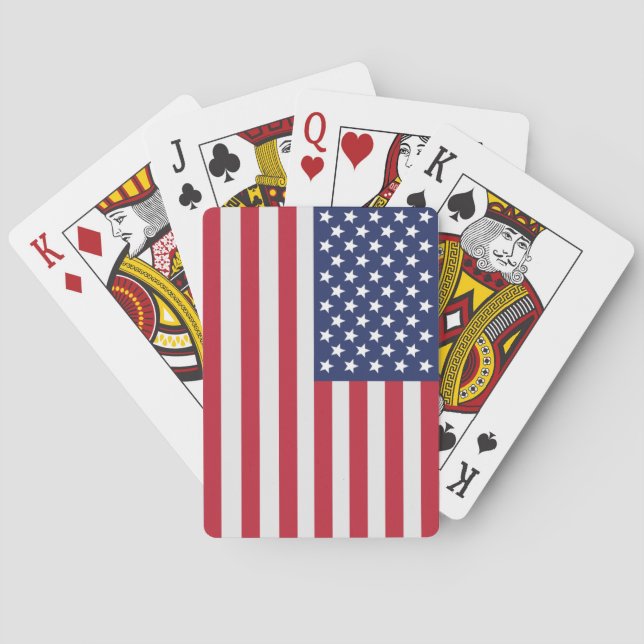 Patriotic USA Flag Playing Cards - American Pride Spielkarten (Rückseite)