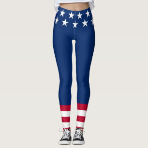 Patriotic USA Flag Stars & Stripes American Leggings