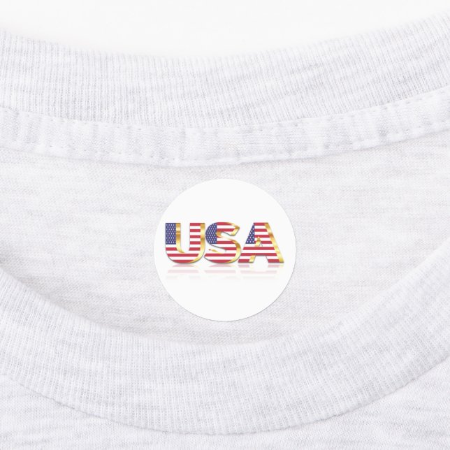 Patriotic USA Flag Stickers Etiketten (Befestigt)