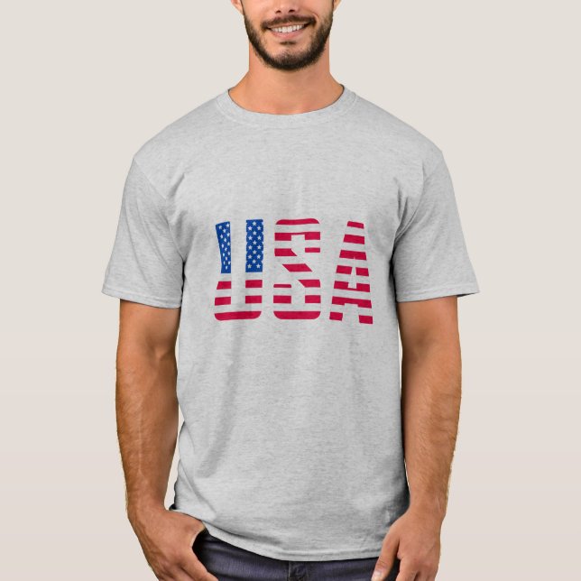 "Patriotic USA Flag T - Shirt Design". (Vorderseite)