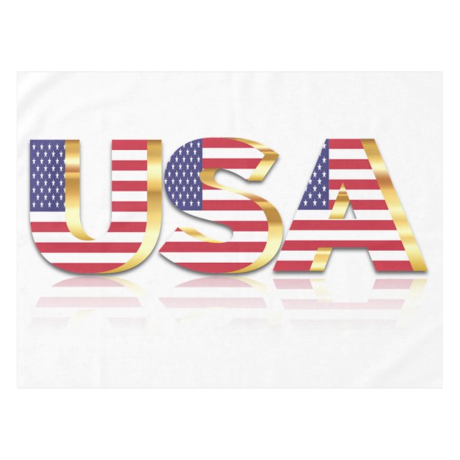 Patriotic USA Flag Tableclout Tischdecke (Vorderseite (Horizontal))