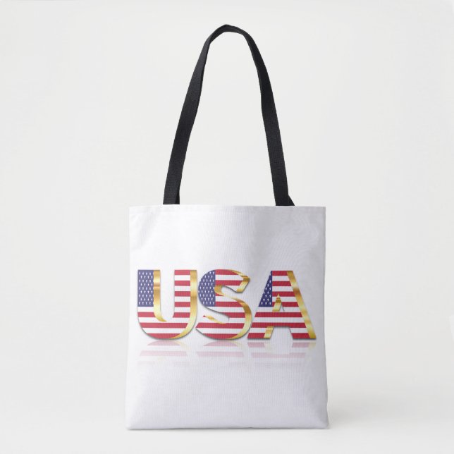 Patriotic USA Flag Tote Bag (Vorderseite)