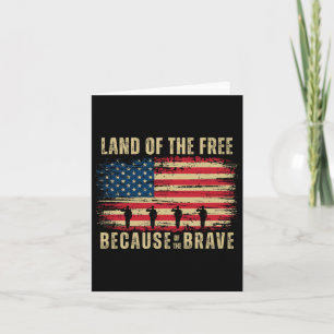 Patriotic USA Flag U.s Heroes Happy 4. Juli Karte