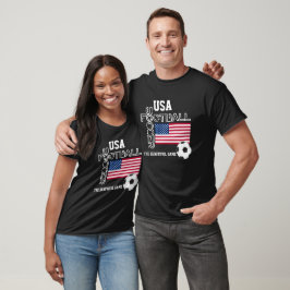 Patriotic USA FLAG World Soccer T-Shirt