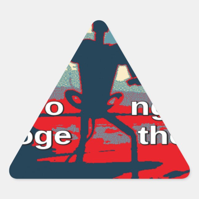 Patriotic USA Hope Graphic Art Print Design Dreieckiger Aufkleber (Vorderseite)