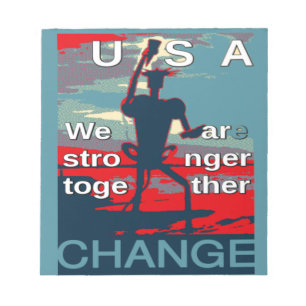 Patriotic USA Hope Graphic Art Print Design Notizblock