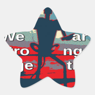 Patriotic USA Hope Graphic Art Print Design Stern-Aufkleber