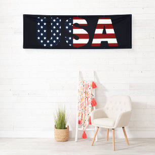 Patriotic USA Indoor Banner