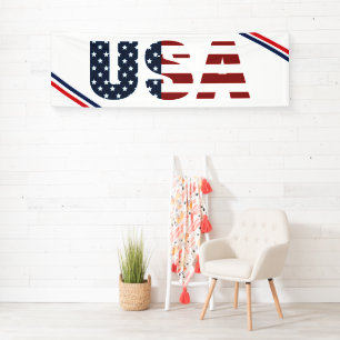 Patriotic USA Indoor Banner