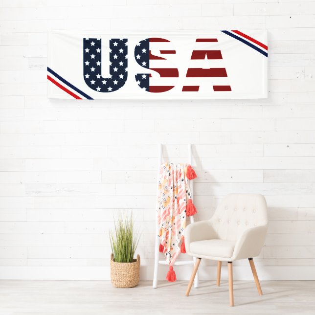 Patriotic USA Indoor Banner (Insitu)