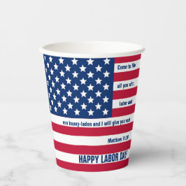 Patriotic USA Labour Day Pappbecher