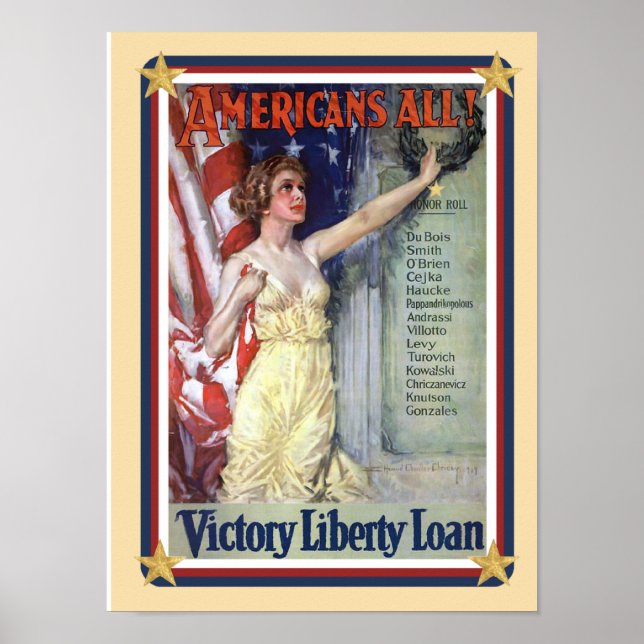 Patriotic USA - Liberty Loan Poster (Vorne)