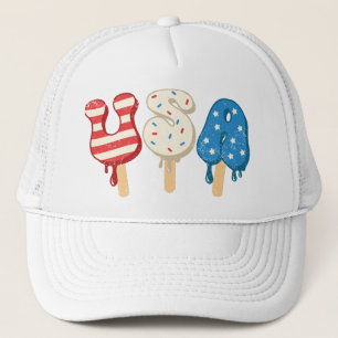 Patriotic USA Liebe Popsicle Truckerkappe