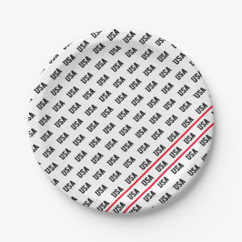 Patriotic USA Pattern Olympischer Sport Spaß Pappteller