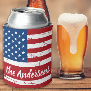 Patriotic USA Personalisiert Name American Flag Dosenkühler