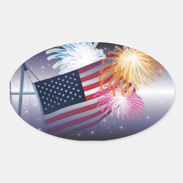 Patriotic USA Sticker (Vorderseite)