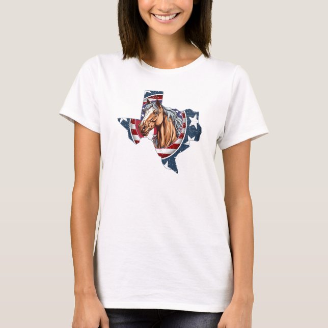 Patriotic USA Texas T-Shirt (Vorderseite)