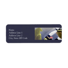 Patriotic USA Veteran Art Return Labels