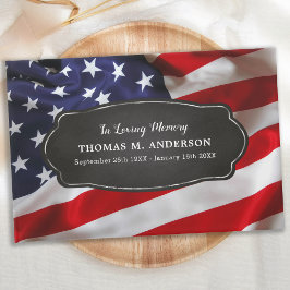 Patriotic USA Veteran Memorial Funeral Guest Book Gästebuch