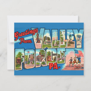 Patriotic Valley Forge PA Postkarte