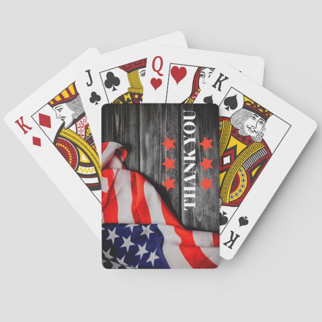 Patriotic Vielen Dank Spielkarten (Rückseite)