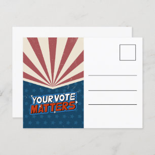 Patriotic Vote Campaign Blank Postkarte