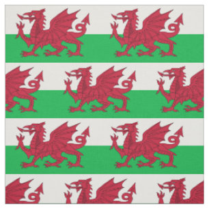 Patriotic Wales Flag Stoff