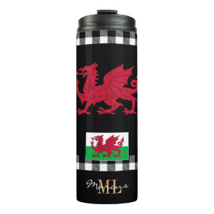 Patriotic Wales travel Mug, Cymru, walisische Flag Thermosbecher