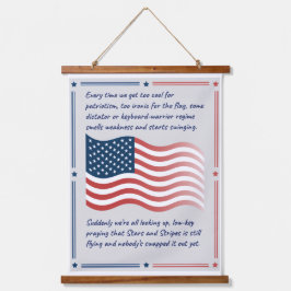 Patriotic Wall Art with a Modern Vibe! Wandteppich Mit Holzrahmen