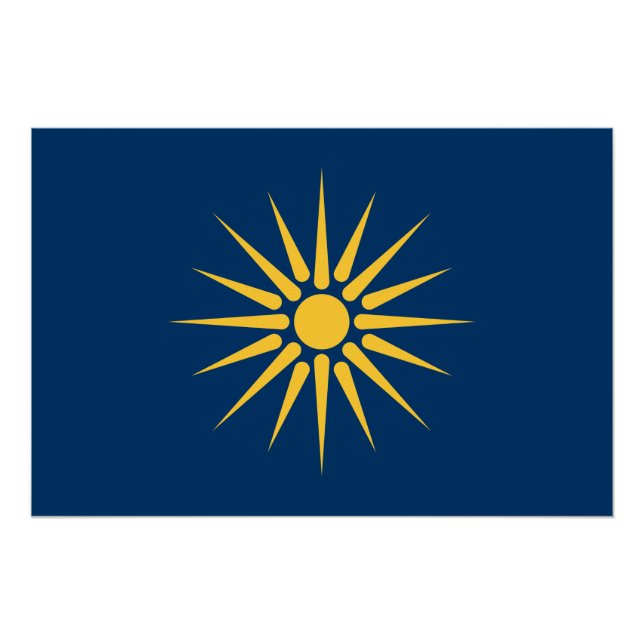 Patriotic wall poster with Flag of Macedonia (Vorderseite)