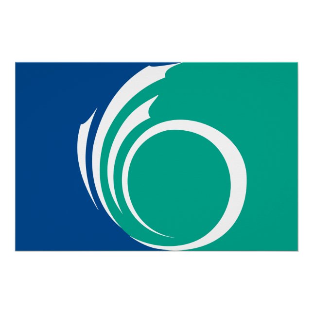 Patriotic wall poster with Flag of Ottawa, Canada (Vorderseite)