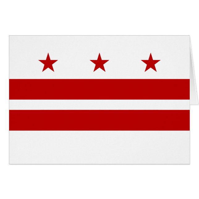 Patriotic Washington DC Staatsflagge (Vorderseite (Horizontal))