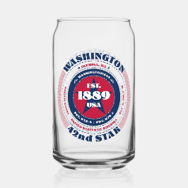 Patriotic Washington Typografy Trinkbehälter Set Dosenglas