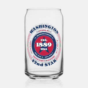 Patriotic Washington Typografy Trinkbehälter Set Dosenglas