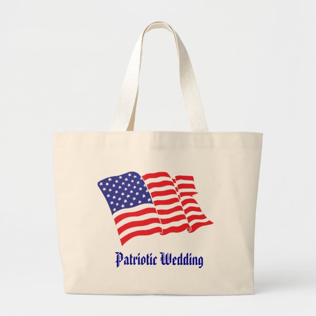 Patriotic Wedding Jumbo Stoffbeutel (Vorne)