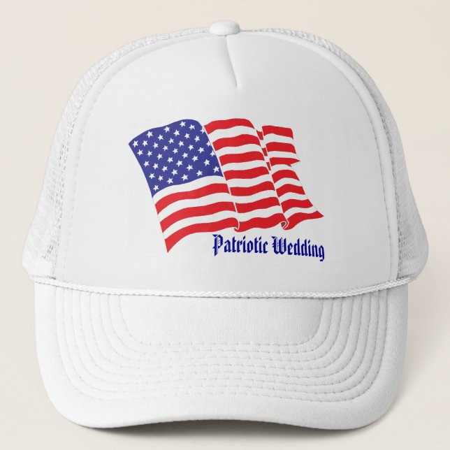 Patriotic Wedding Truckerkappe (Vorderseite)