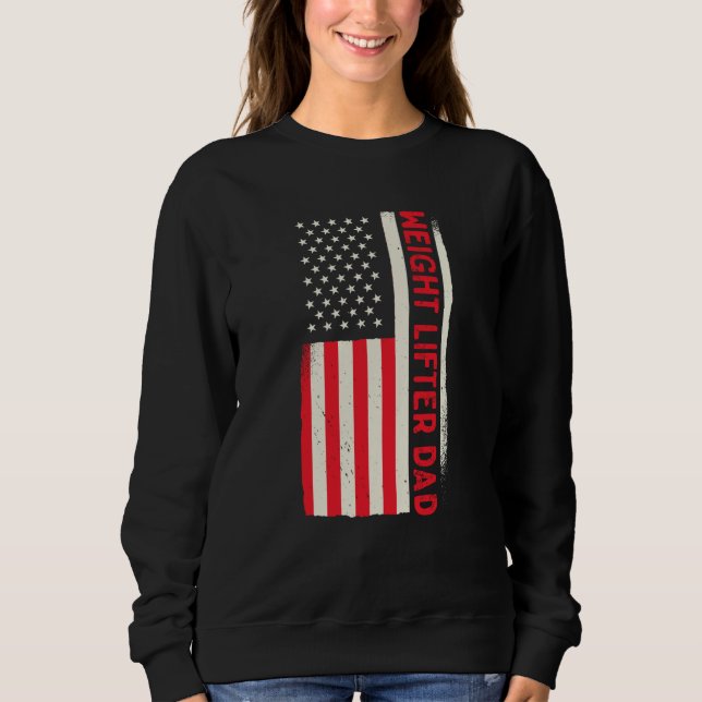 Patriotic Weightlifting Workout Bodybuilder Wight  Sweatshirt (Vorderseite)