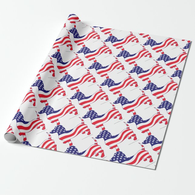 Patriotic-Weiner Geschenkpapier (Ungerollt)
