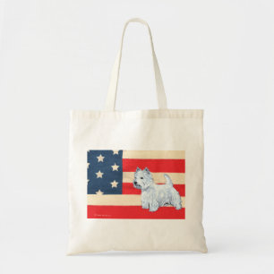 Patriotic West Highland White Terrier Tragetasche