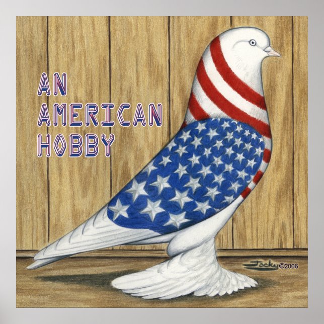 Patriotic West Pigeon Poster (Vorne)