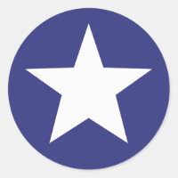 Patriotic White Star auf Blue