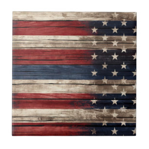 Patriotic Wood Keramik Tile Fliese