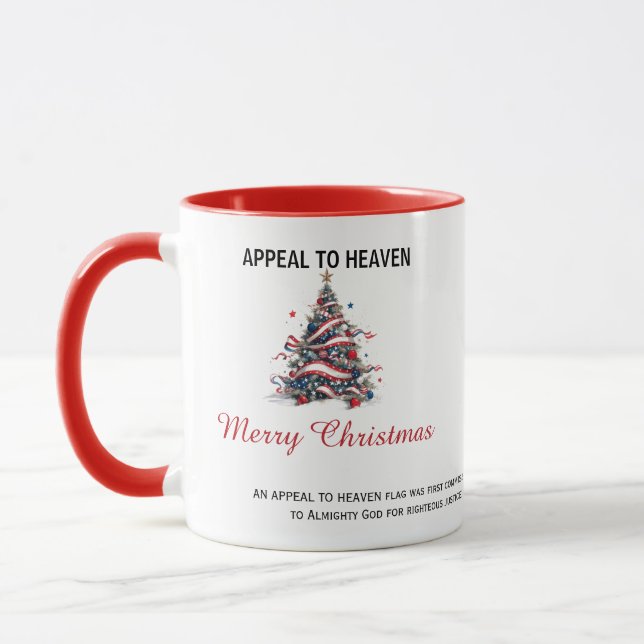 Patriotic Xmas Tree ATH1 with origin ed MUG Tasse (Links)