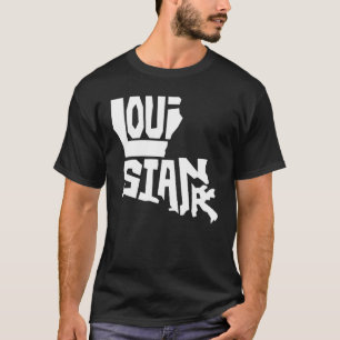 Patriotic Zuhause Staat Map von Louisiana Text For T-Shirt